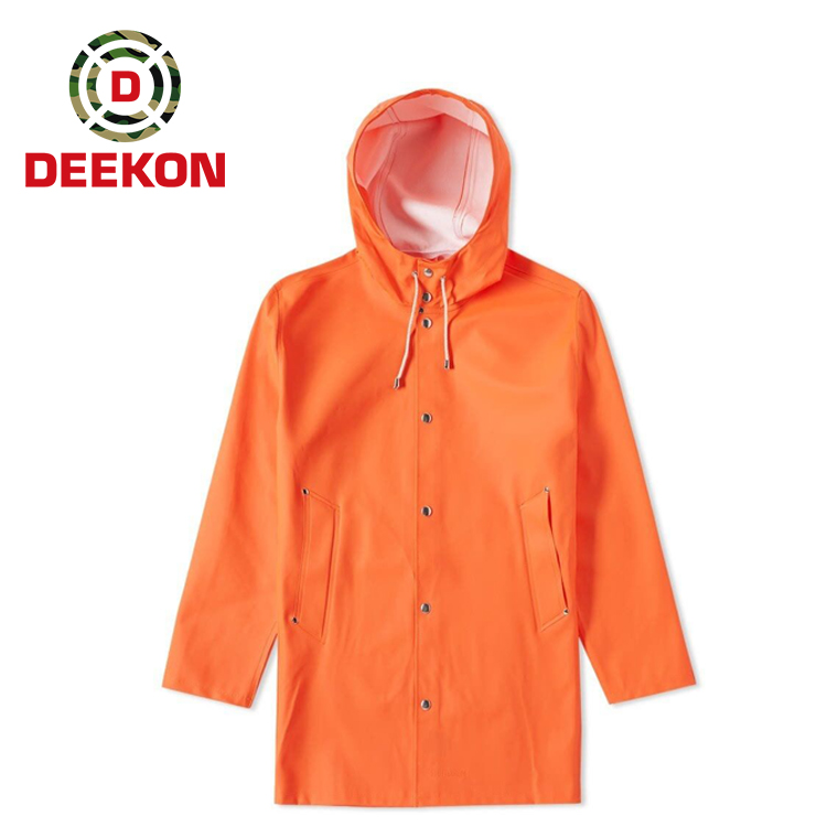 Orange Rainwear with Hood