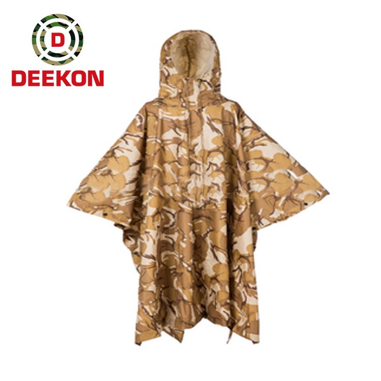 Desert Storm Camo Rain Poncho