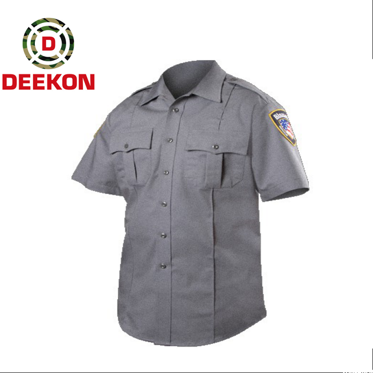 Grey Police T-Shirt with Pocket