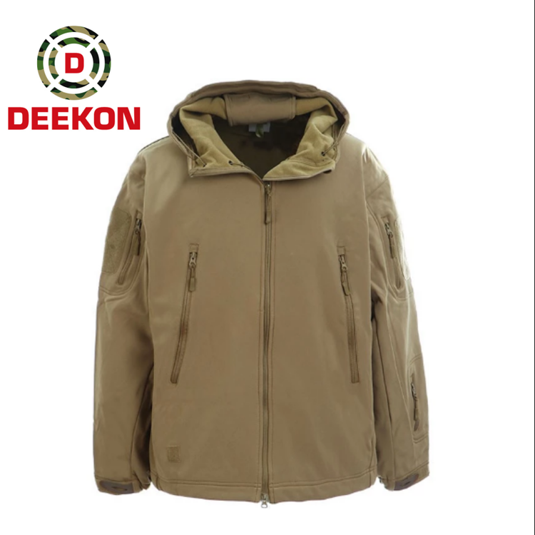 Sand Color Polyester Soft Shell Jacket