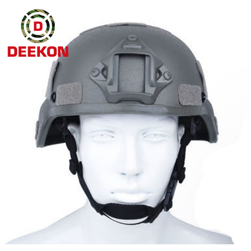 Grey MICH 2000 Helmet with Shroud