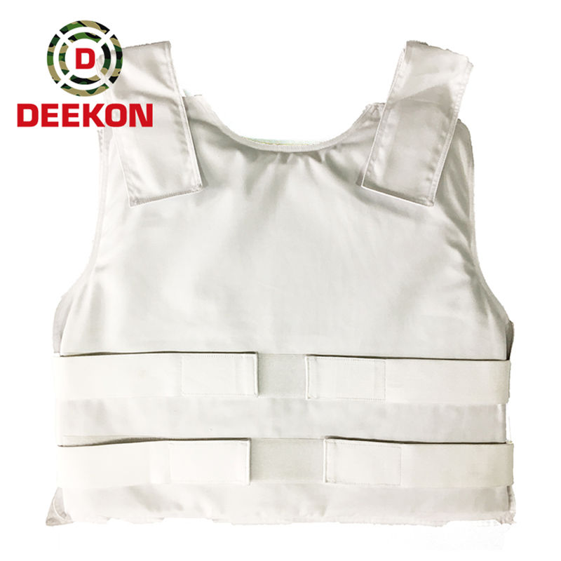 White Bulletproof Vest Under Jacket